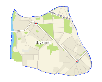 Карта Щукино