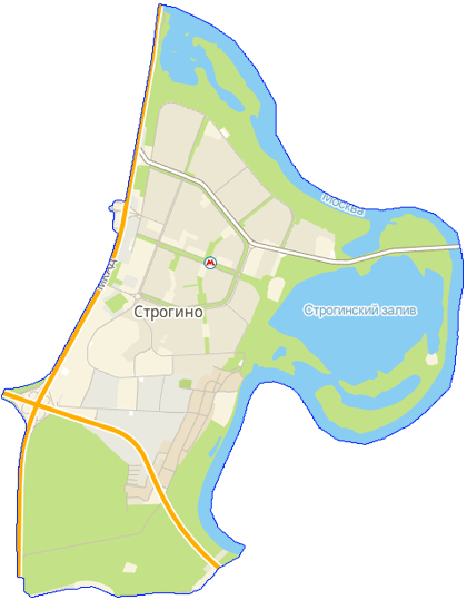 Карта Строгино